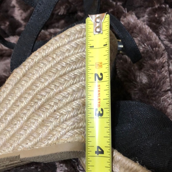 Montego Bay Black Ankle Wedges - Picture 4 of 8